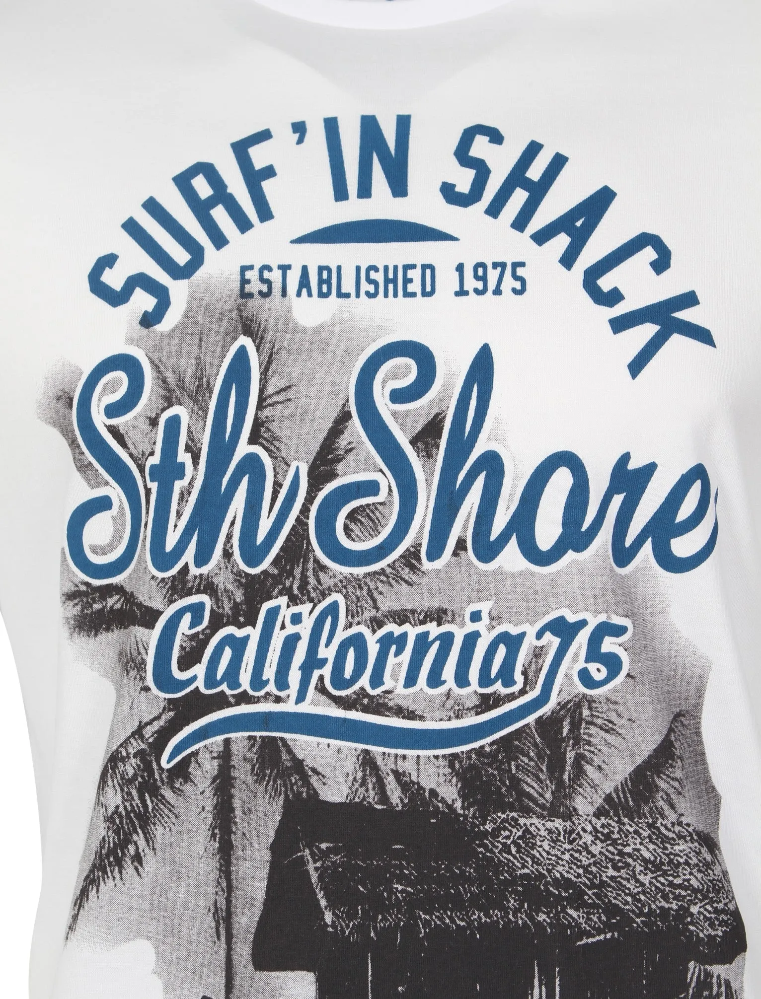 Shack Motif Cotton Crew Neck T-Shirt In Optic White - South Shore sold by Tokyo Laundry product image thumbnail 3