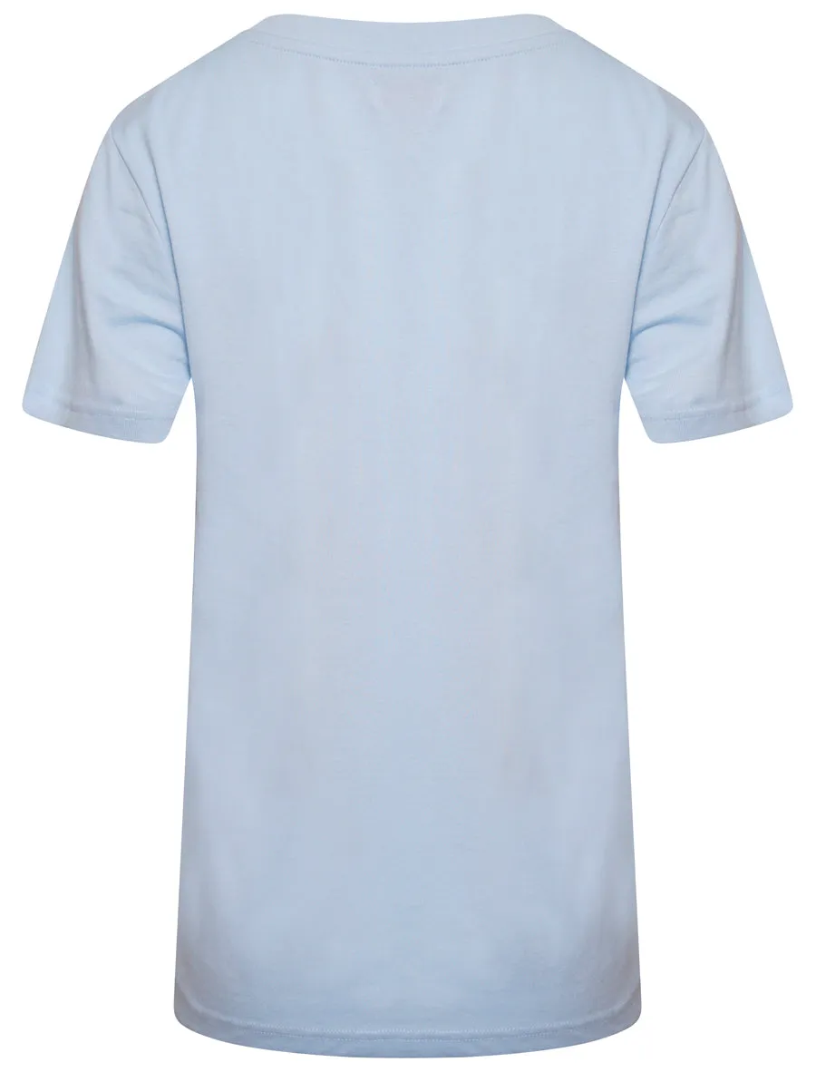 Surfs Up Motif Cotton Crew Neck T-shirt in Angel Falls Blue - South Shore sold by Tokyo Laundry product image thumbnail 2