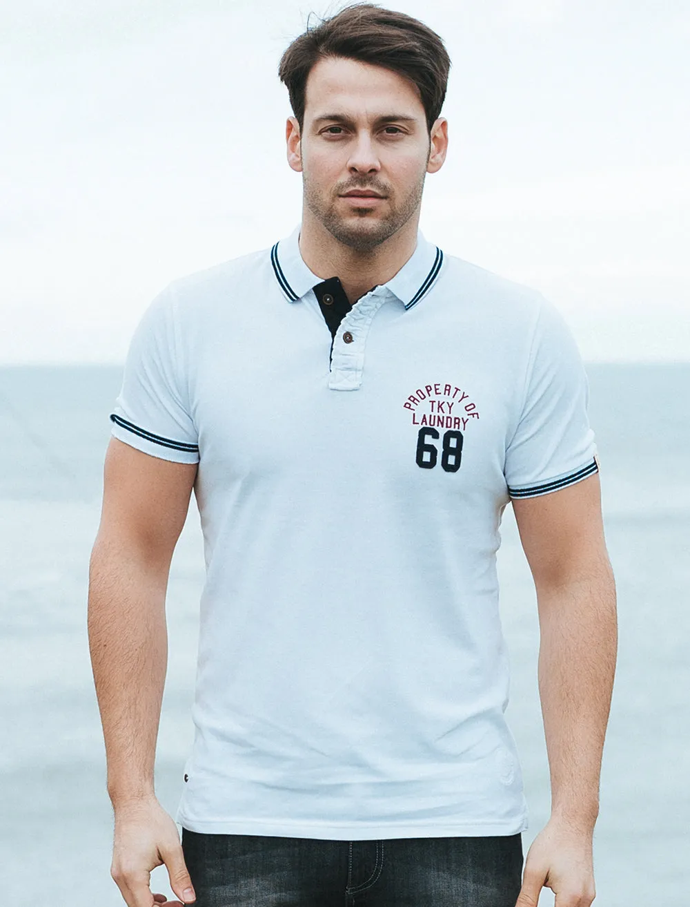 Esko Springs Pique Polo Shirt in Optic White - Tokyo Laundry sold by Tokyo Laundry product image thumbnail 2