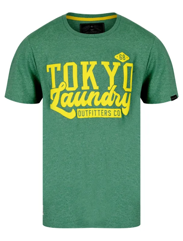Shaker Motif Cotton Jersey Grindle T-Shirt in Light Green - Tokyo Laundry sold by Tokyo Laundry