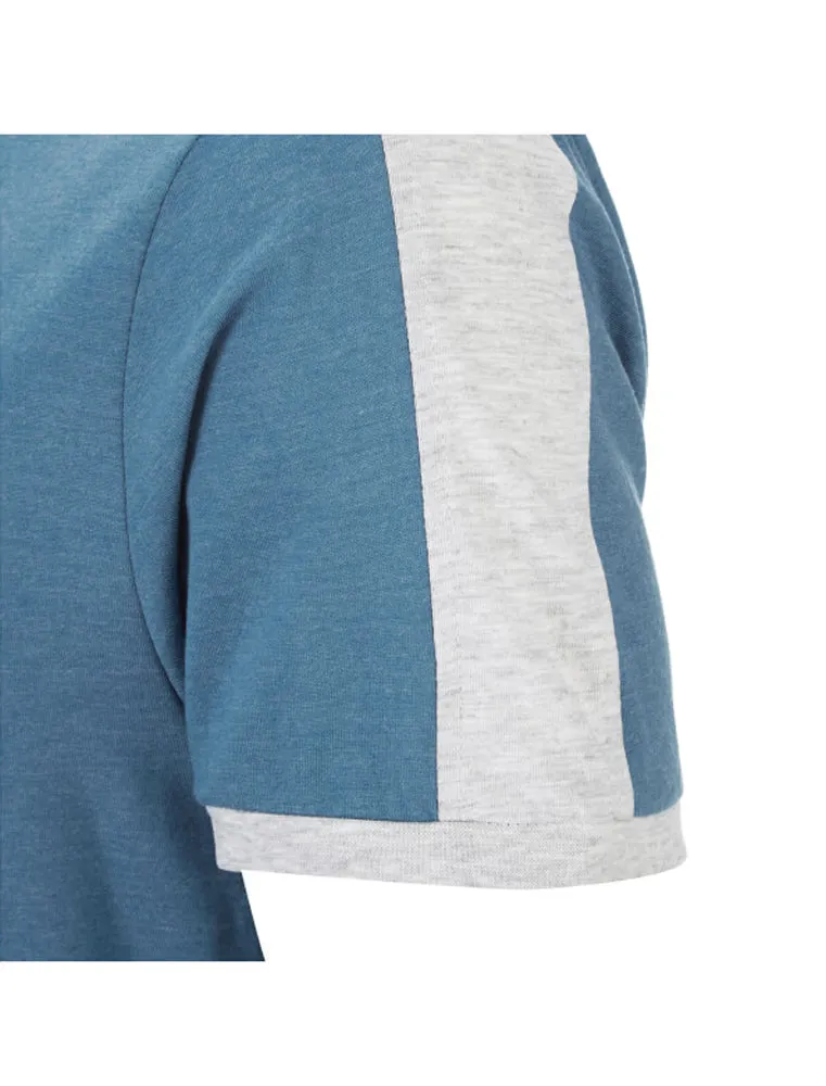 Pete Shoulder Panel Jersey Marl Ringer T-Shirt in Blue sold by Tokyo Laundry product image thumbnail 2