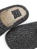 Chuck Faux Wool Mule Slippers with Sherpa Fleece Lining in Grey Herringbone - Tokyo Laundry sold by Tokyo Laundry