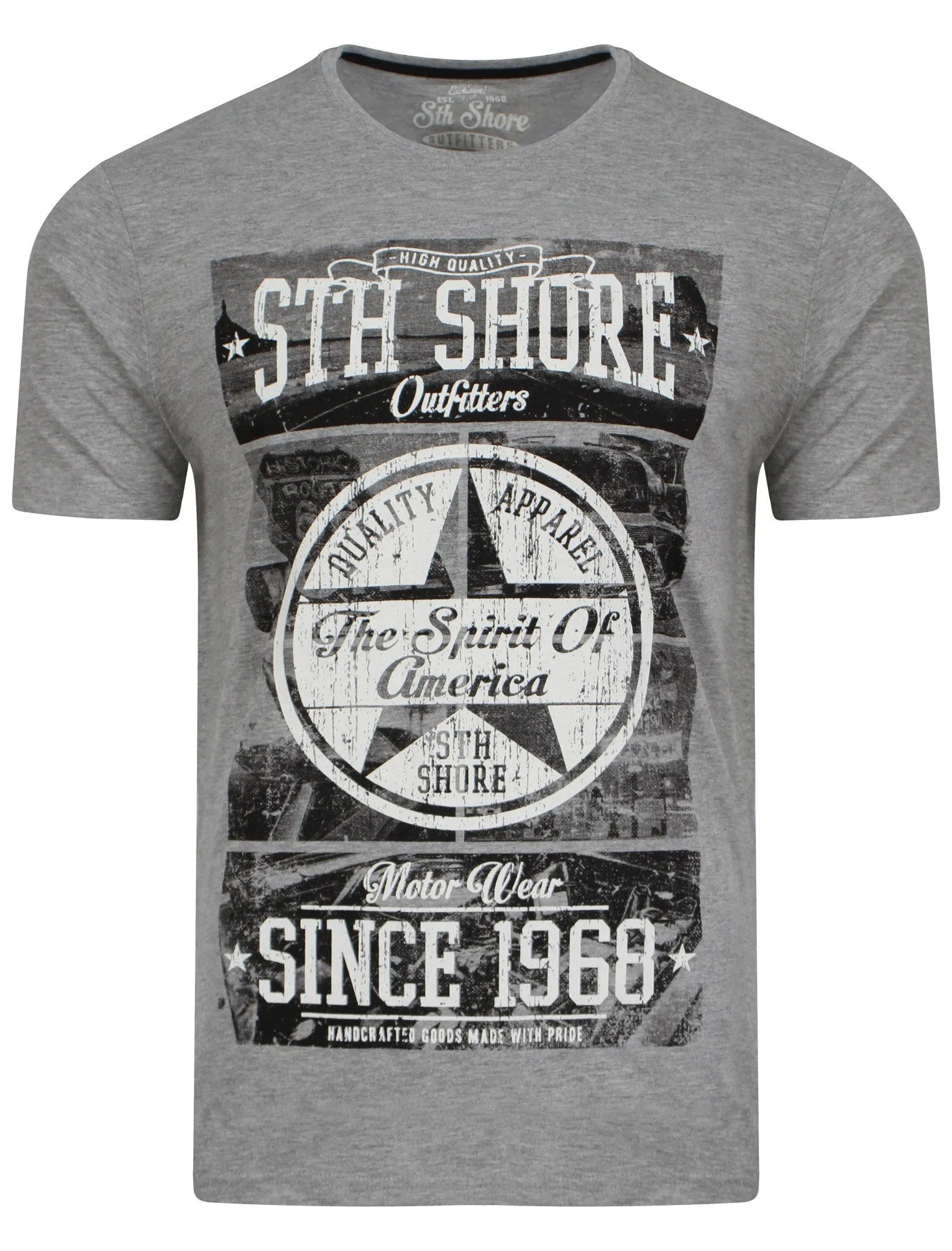 American Spirit Print T-Shirt in Light Grey - South Shore sold by Tokyo Laundry