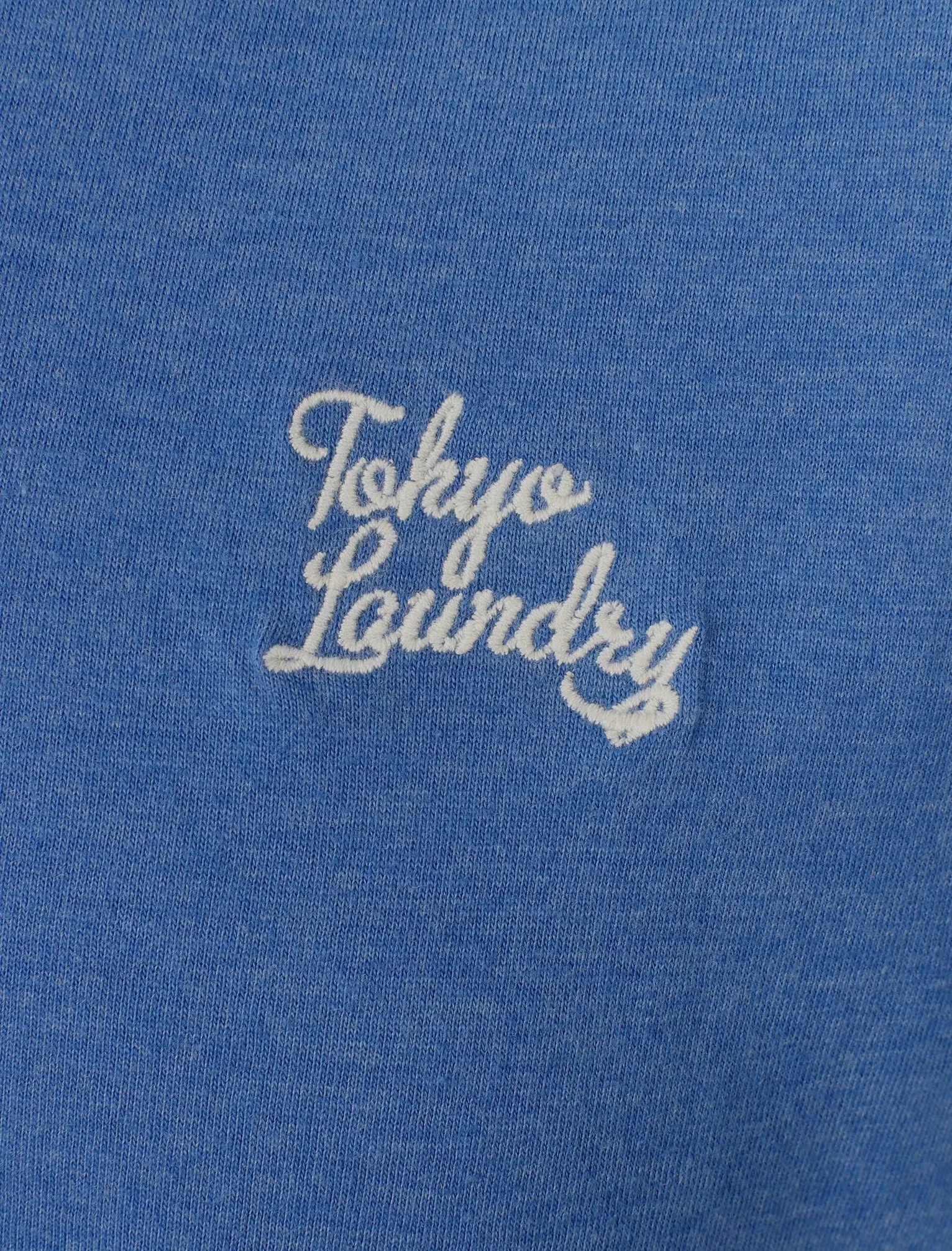 Montecarlo Crew Neck Cotton T-Shirt In Cornflower Blue Marl - Tokyo Laundry sold by Tokyo Laundry product image thumbnail 3