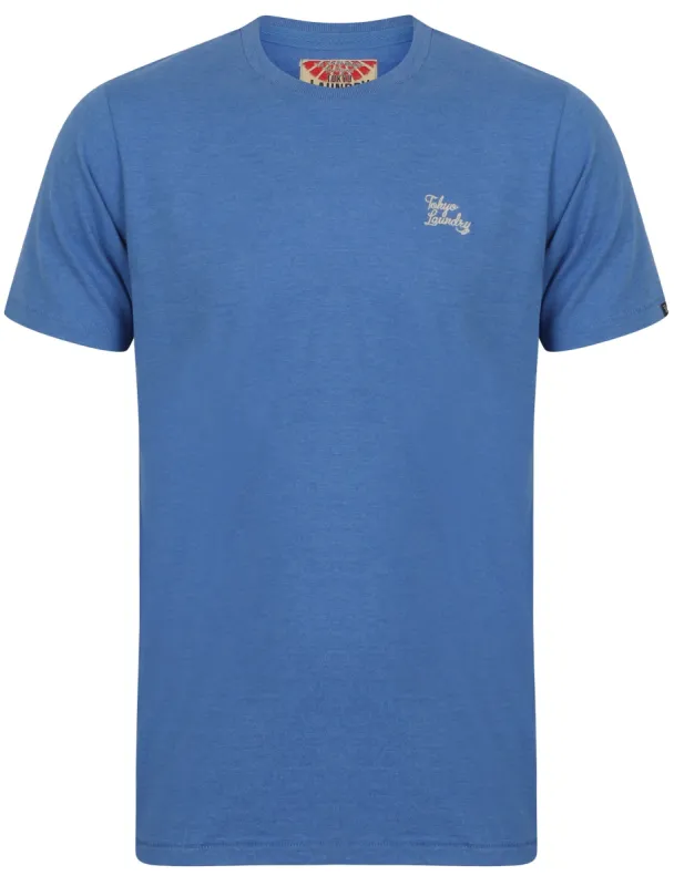 Montecarlo Crew Neck Cotton T-Shirt In Cornflower Blue Marl - Tokyo Laundry sold by Tokyo Laundry