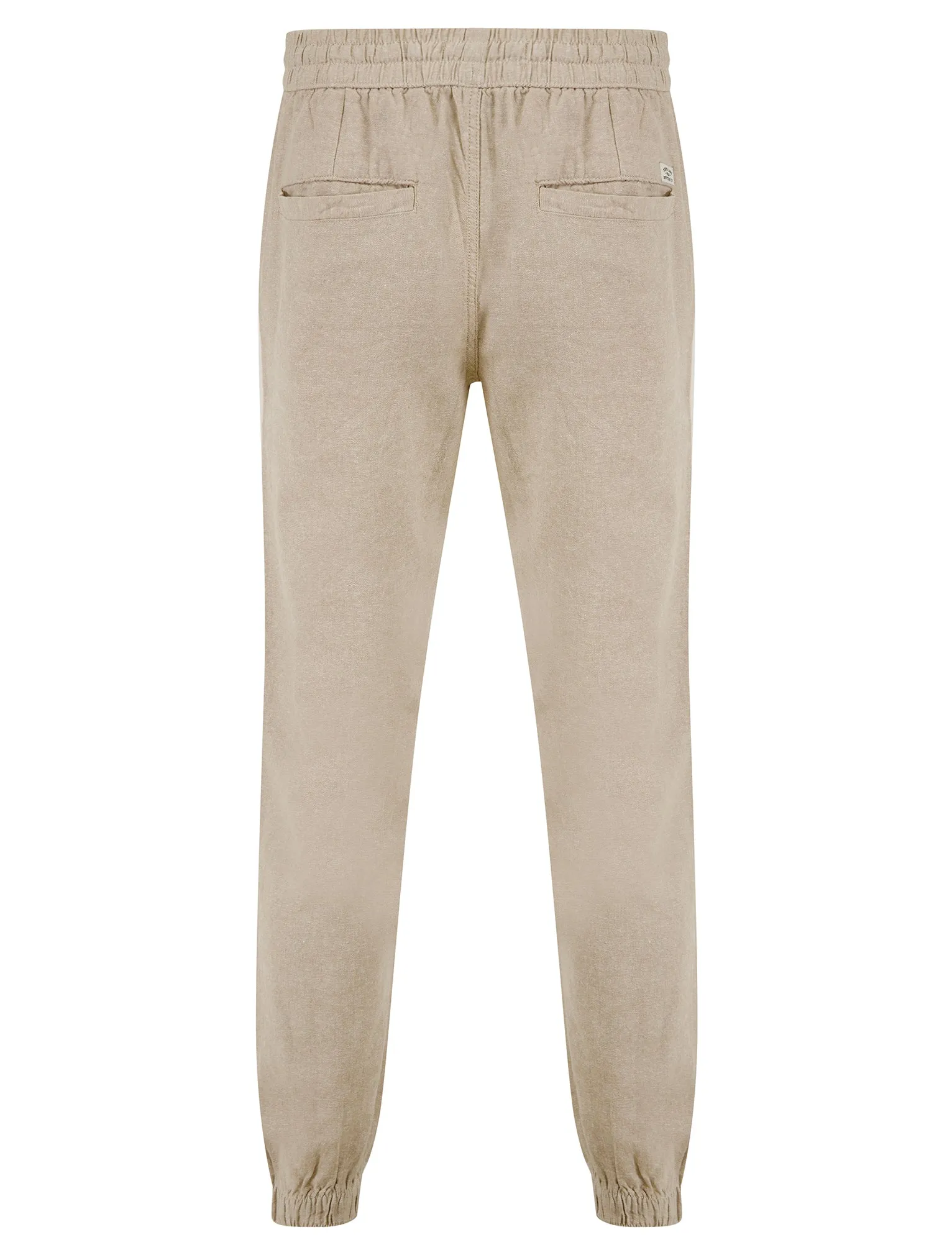 Fira Cotton Linen Comfort Fit Elasticated Waist Trousers in Nomad Sand - Tokyo Laundry sold by Tokyo Laundry product image thumbnail 2