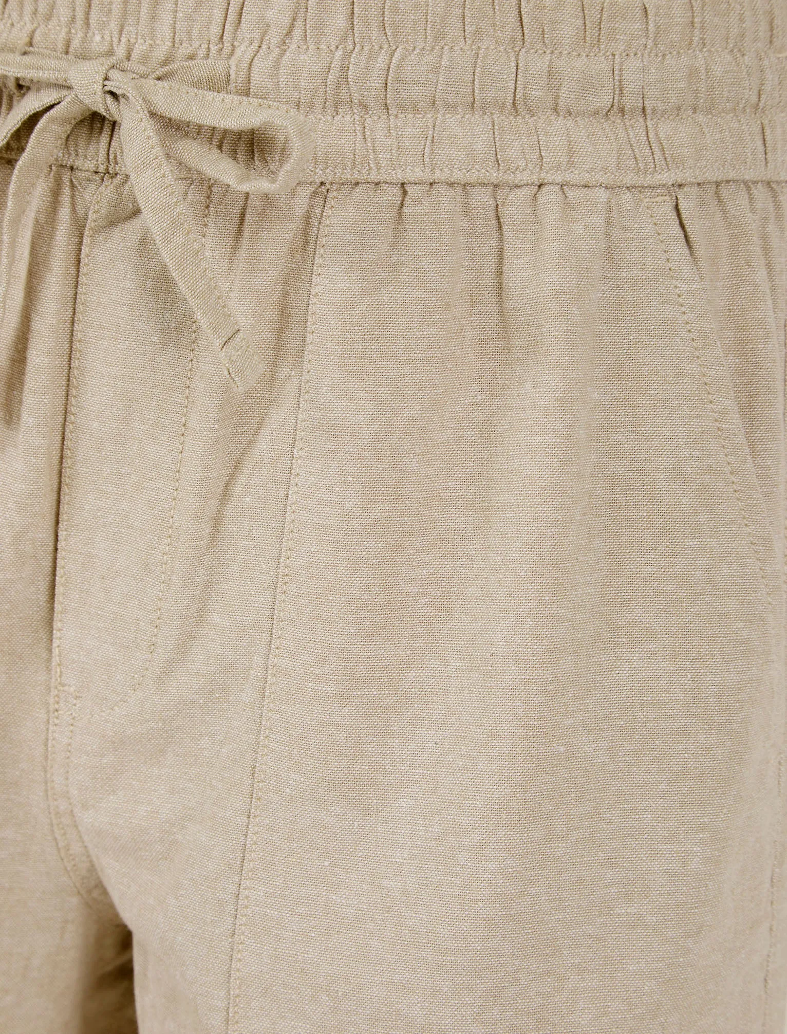 Fira Cotton Linen Comfort Fit Elasticated Waist Trousers in Nomad Sand - Tokyo Laundry sold by Tokyo Laundry product image thumbnail 3