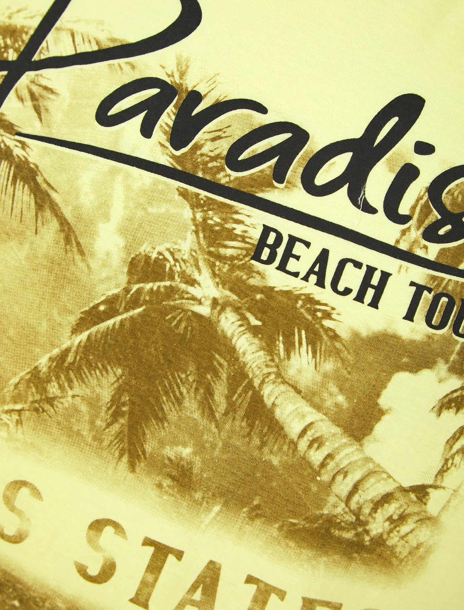 Beach Tour Motif Cotton Jersey T-Shirt in Pastel Yellow - South Shore sold by Tokyo Laundry product image thumbnail 3