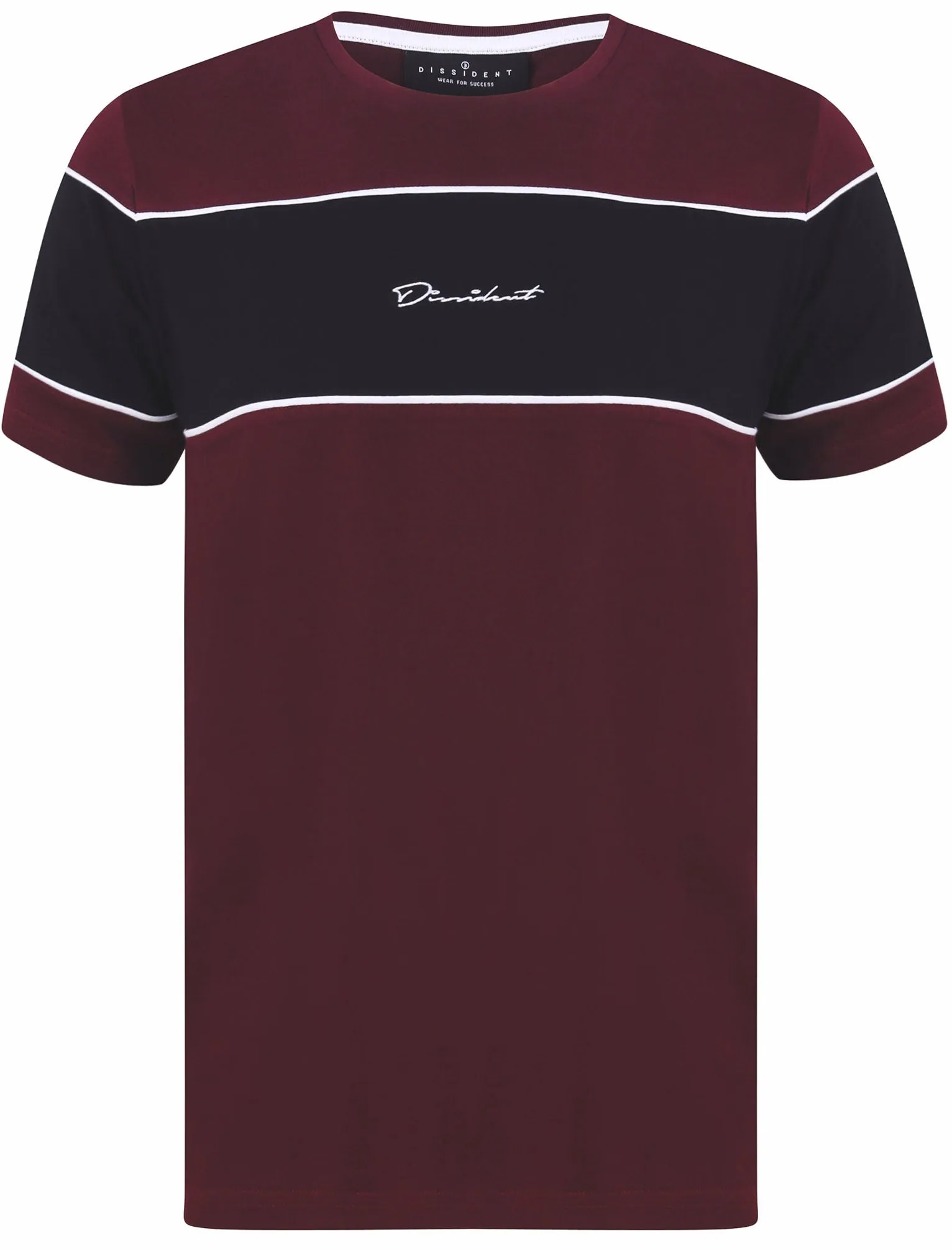 Marley Cotton Jersey T-Shirt with Contrast Panel in Winetasting - Dissident sold by Tokyo Laundry