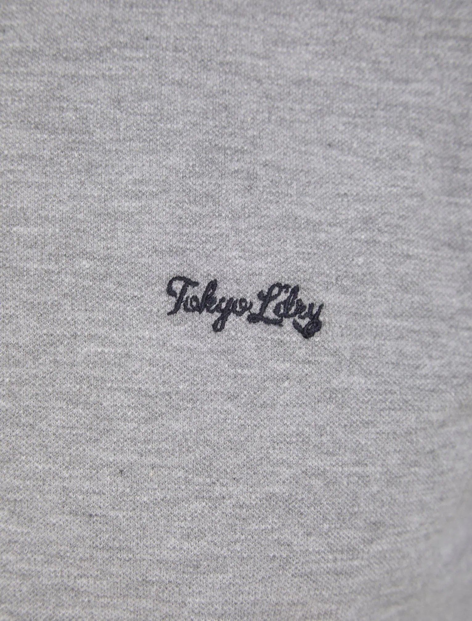 Seathwaite Long Sleeve Cotton Pique Polo Shirt in Light Grey Marl - Tokyo Laundry sold by Tokyo Laundry product image thumbnail 3