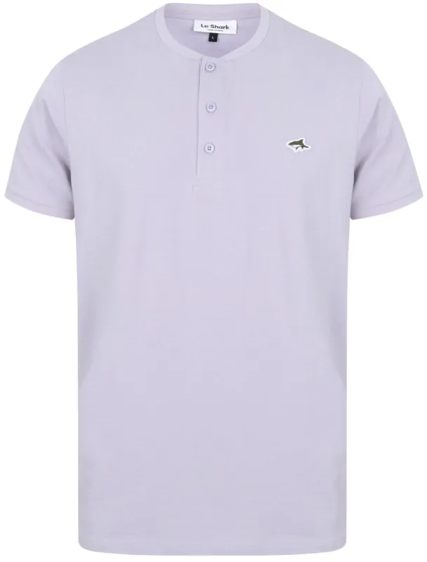 Kingshold Cotton Jersey Henley T-Shirt in Languid Lavender - Le Shark sold by Tokyo Laundry