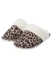 Bogota Faux Suede Mule Slippers with Faux Fur Lining & Trim in Beige Leopard - Tokyo Laundry sold by Tokyo Laundry