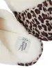 Bogota Faux Suede Mule Slippers with Faux Fur Lining & Trim in Beige Leopard - Tokyo Laundry sold by Tokyo Laundry