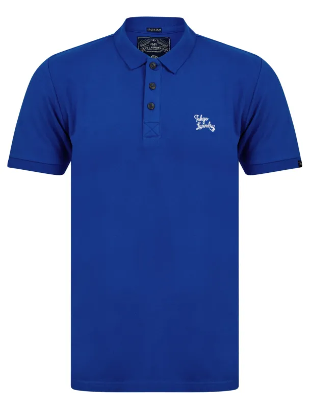 Marahau 3 Signature Cotton Pique Polo Shirt in Sea Surf Blue - Tokyo Laundry sold by Tokyo Laundry