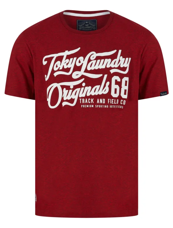 Zinger Motif Cotton Jersey Grindle T-Shirt in Red - Tokyo Laundry sold by Tokyo Laundry