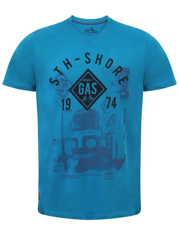 Mens South Shore Gas blue T-Shirt sold by Tokyo Laundry