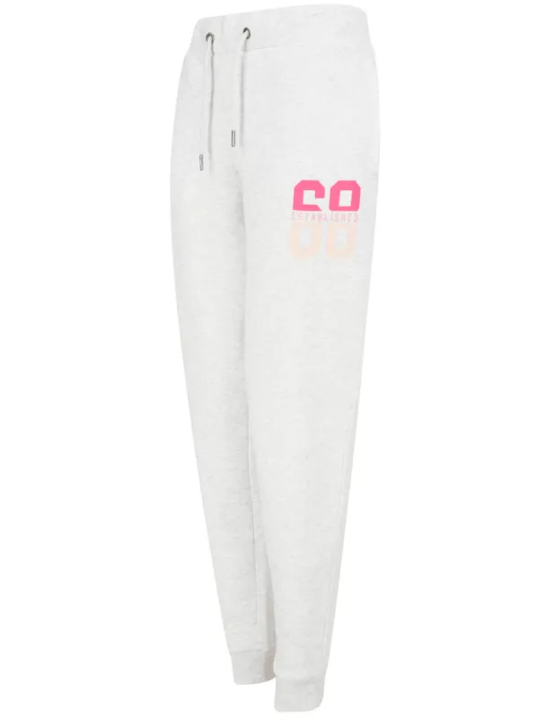 Malachy Brushback Fleece Cuffed Joggers in Ice Grey Marl - Tokyo Laundry sold by Tokyo Laundry