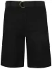 Juno Ripstop Cotton Cargo Shorts with Belt In Black sold by Tokyo Laundry