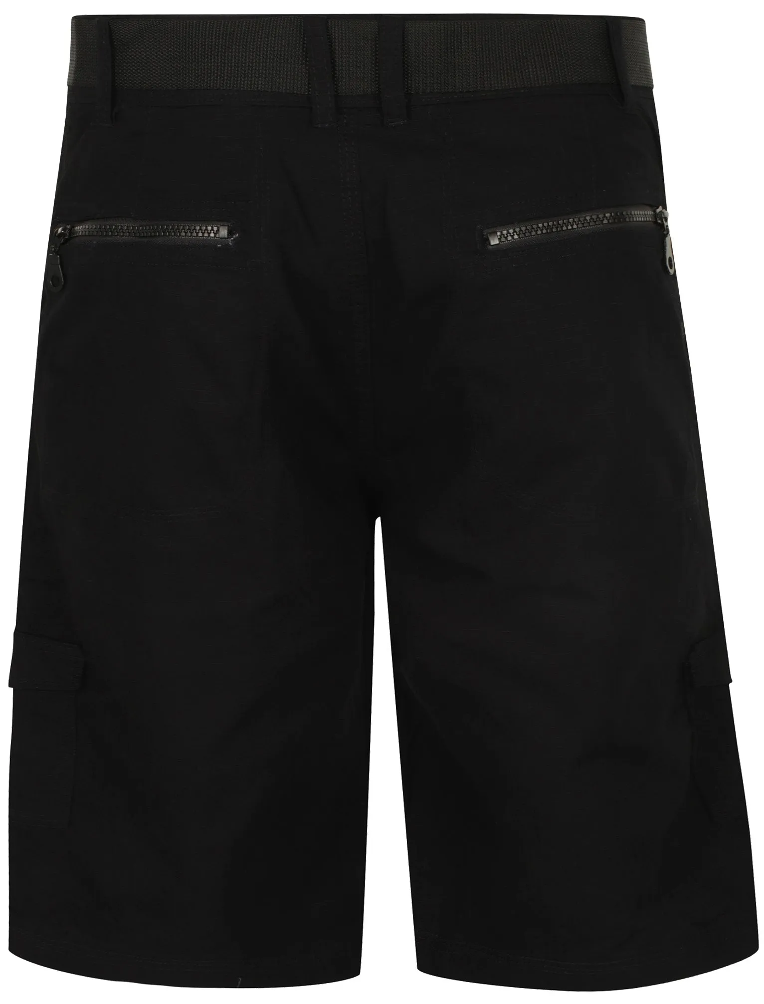 Juno Ripstop Cotton Cargo Shorts with Belt In Black sold by Tokyo Laundry product image thumbnail 2