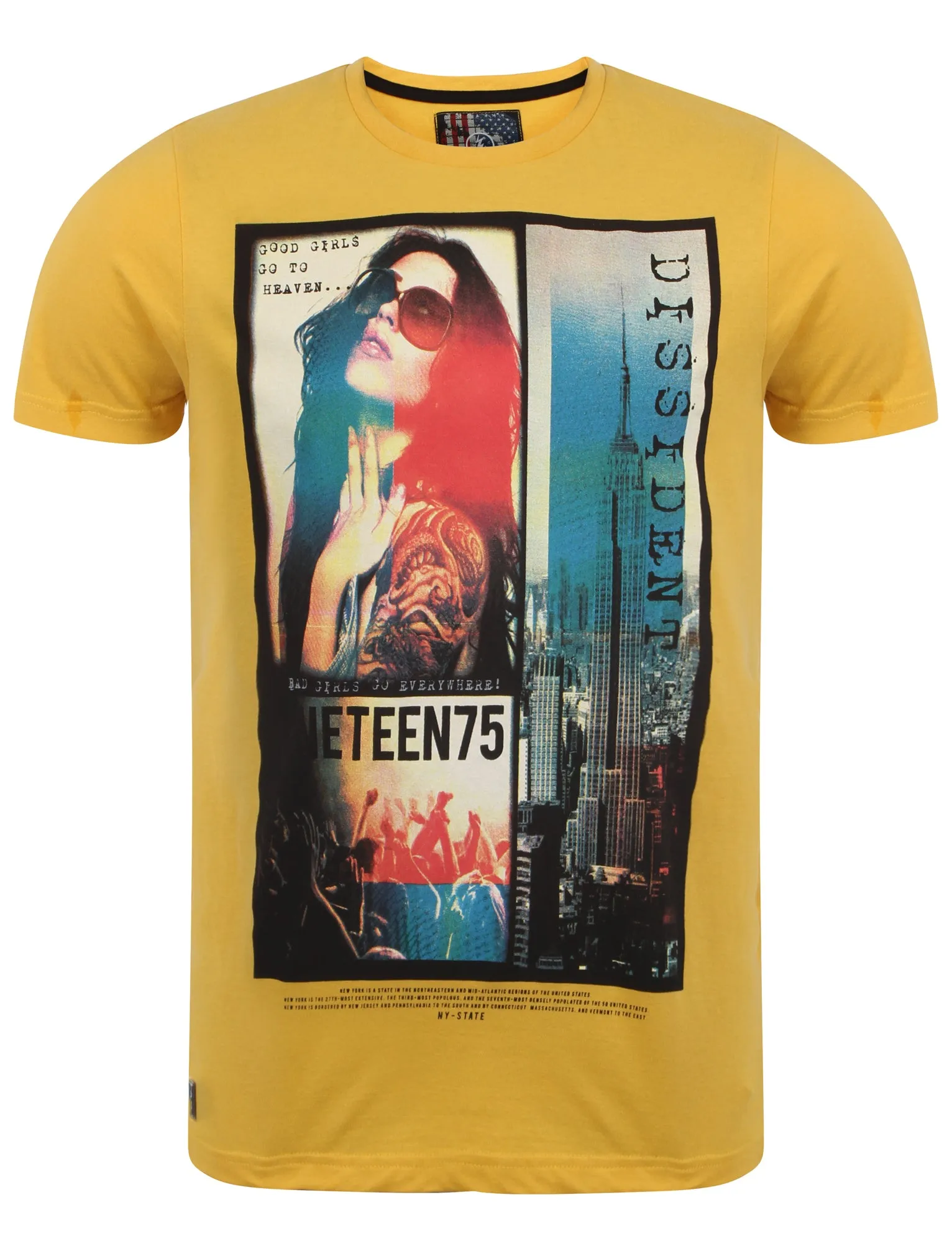 Dissident Girl Shades yellow t-shirt sold by Tokyo Laundry