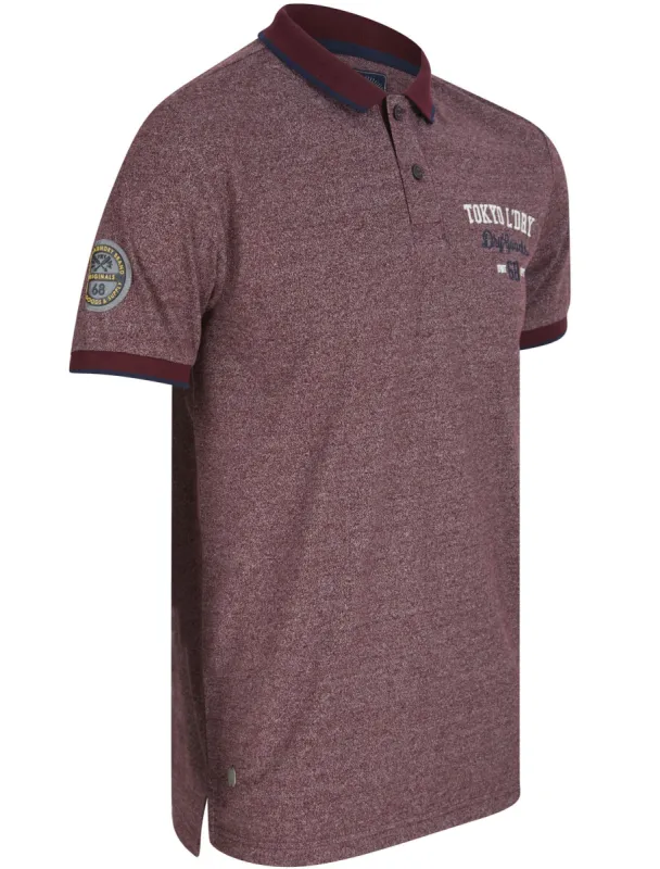Marshaltown Grindle Cotton Jersey Polo Shirt In Port Royale - Tokyo Laundry sold by Tokyo Laundry