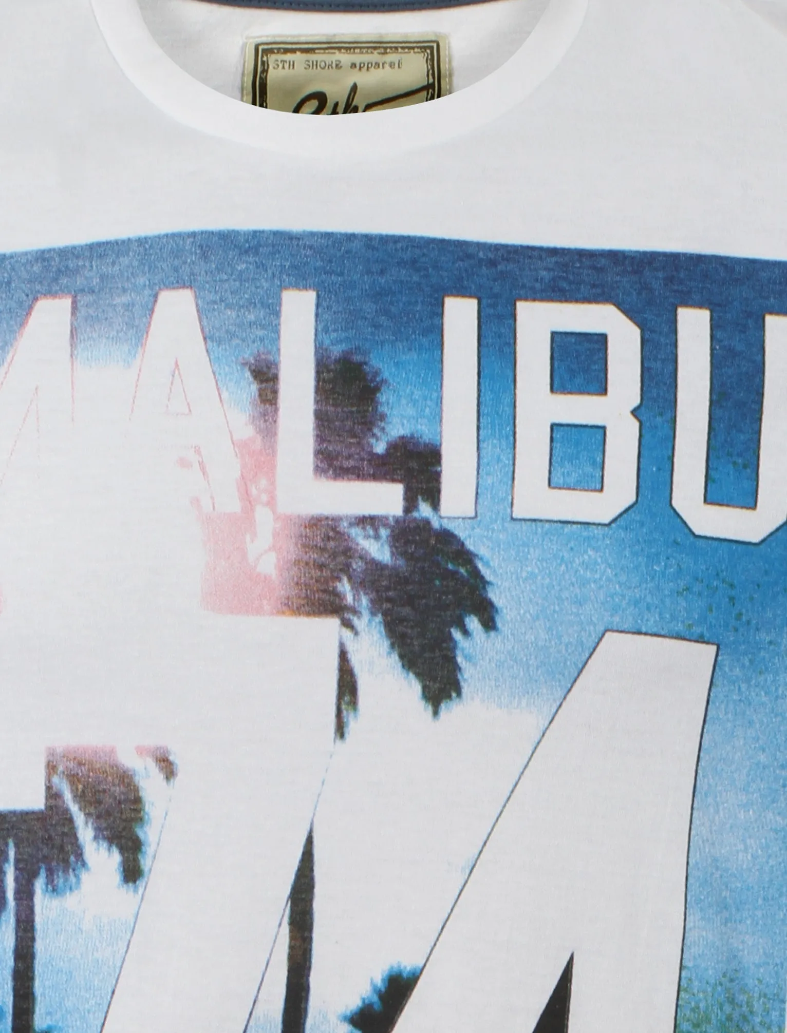 Malibu 74 Crew Neck T-Shirt in Optic White - South Shore sold by Tokyo Laundry product image thumbnail 3