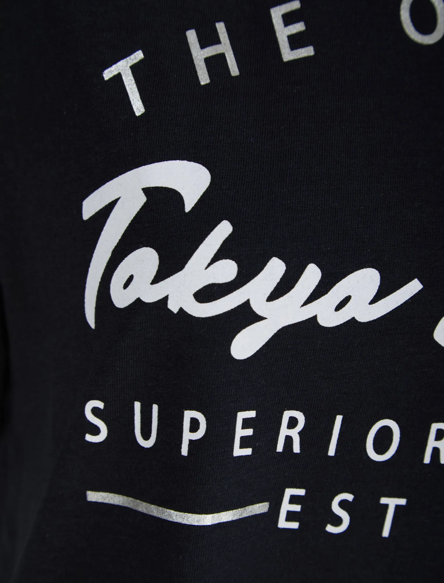 Viv Silver Foil Motif Cotton Jersey T-Shirt in Jet Black - Tokyo Laundry sold by Tokyo Laundry product image thumbnail 3