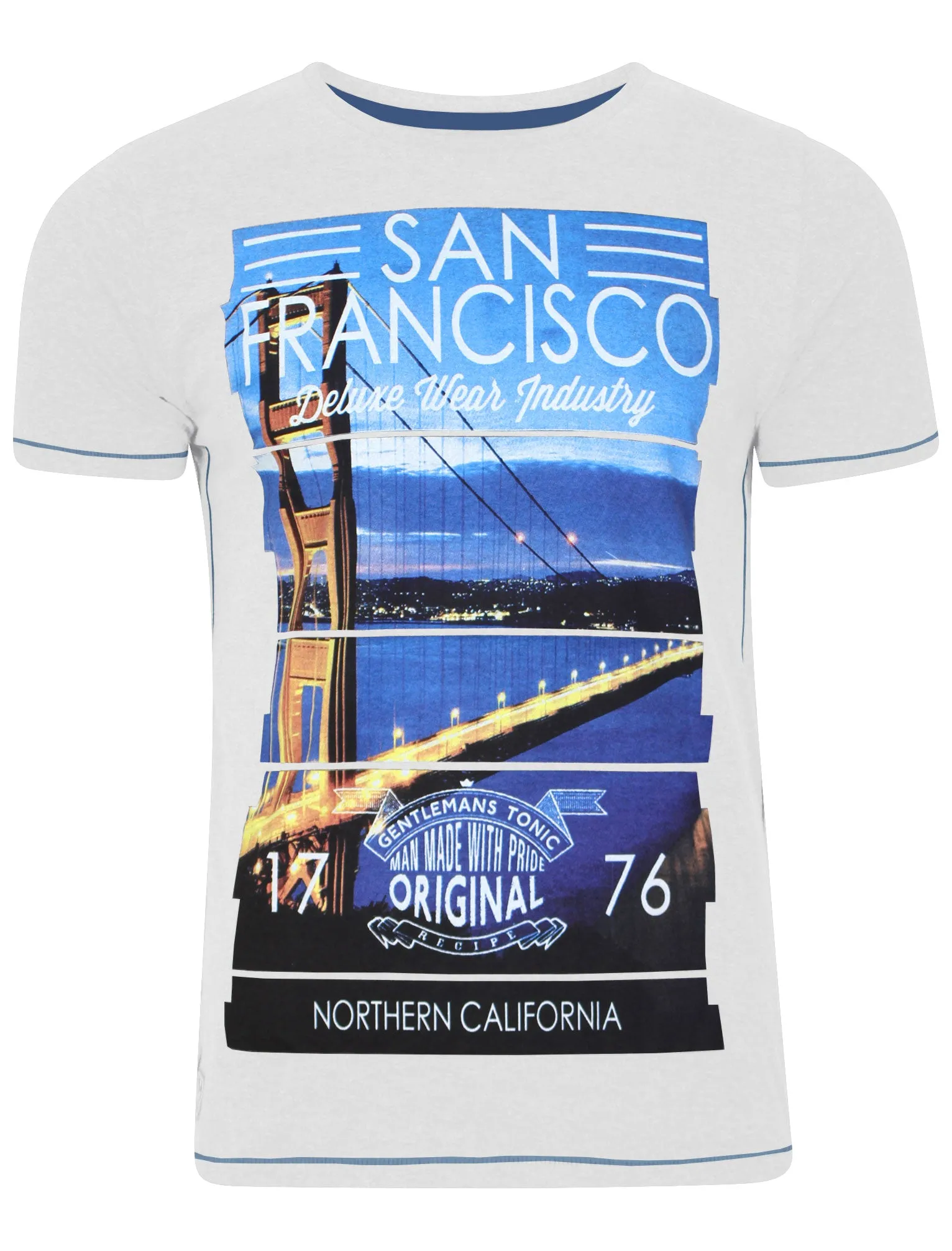 San Fran Motif T-Shirt in White - Dissident sold by Tokyo Laundry