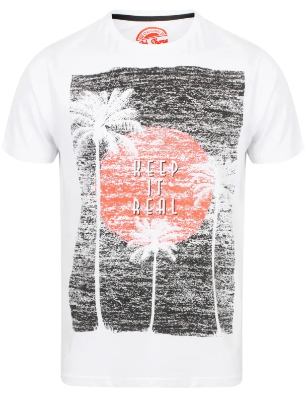 Keep It Real Motif T-Shirt In Optic White - South Shore sold by Tokyo Laundry