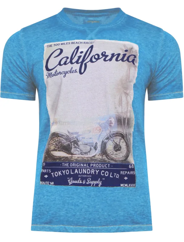 Fernbrook Burnout T-Shirt in Blue Sea - Tokyo Laundry sold by Tokyo Laundry