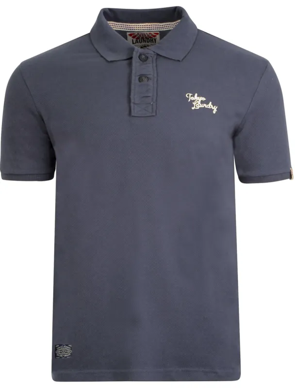 Rochester Polo Shirt in Mood Indigo Marl - Tokyo Laundry sold by Tokyo Laundry