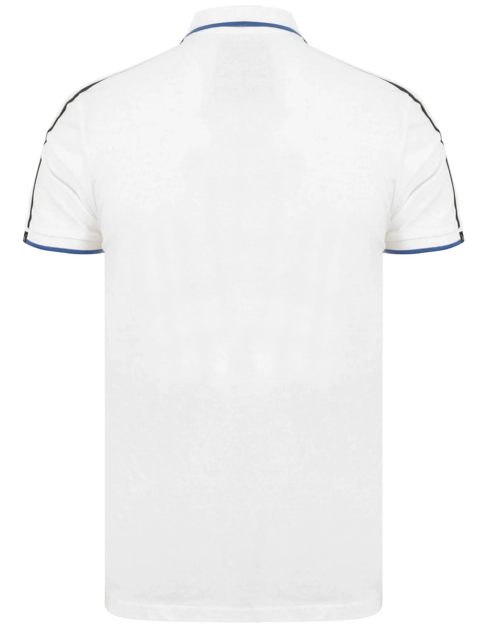 Hitch Cotton Pique Polo Shirt with Stripe Tape Detail In Bright White - Tokyo Laundry sold by Tokyo Laundry product image thumbnail 5