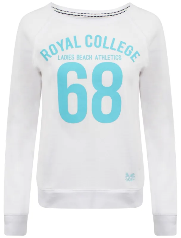 Royal College 68 Sweatshirt in White sold by Tokyo Laundry