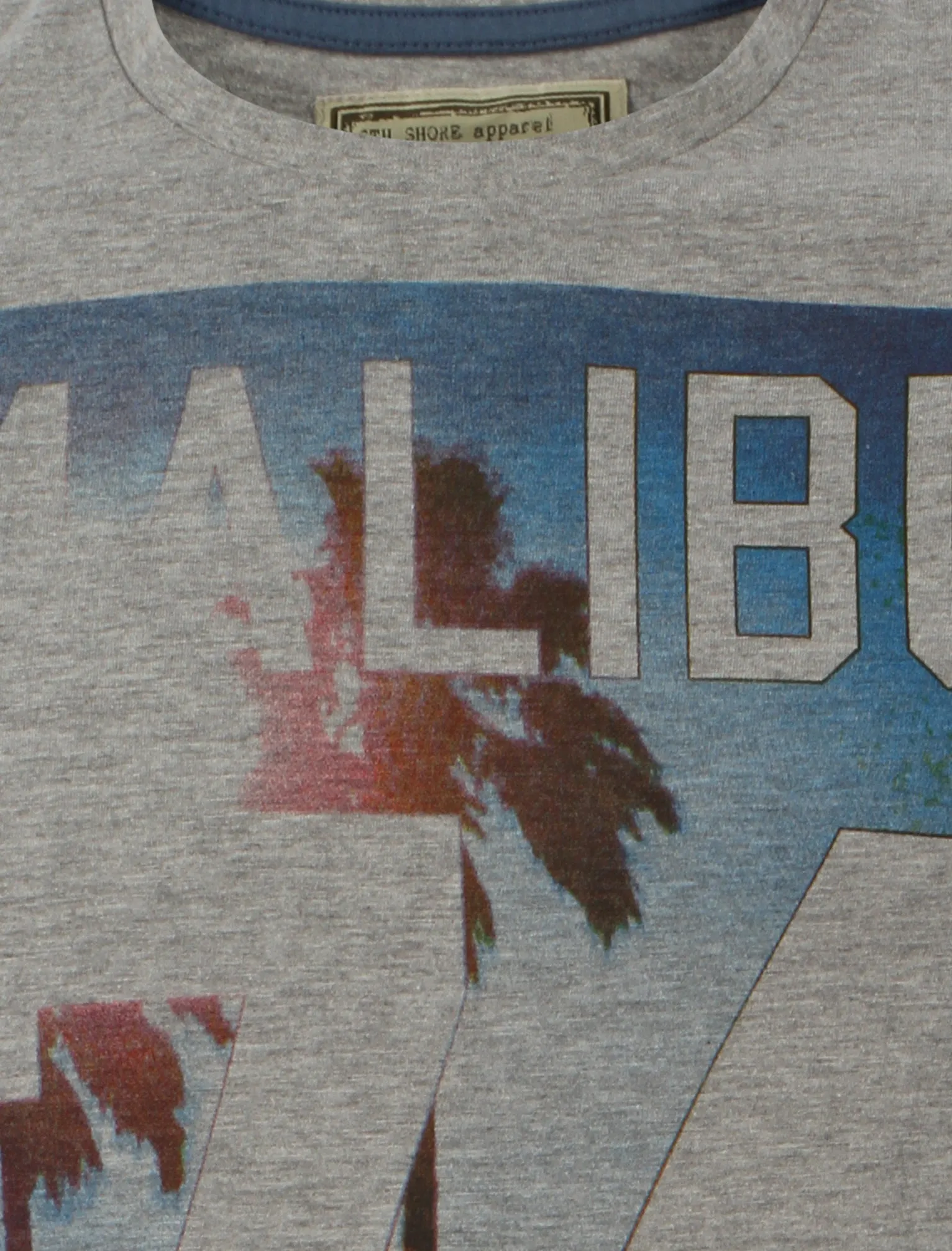 Malibu 74 Crew Neck T-Shirt in Light Grey Marl - South Shore sold by Tokyo Laundry product image thumbnail 3