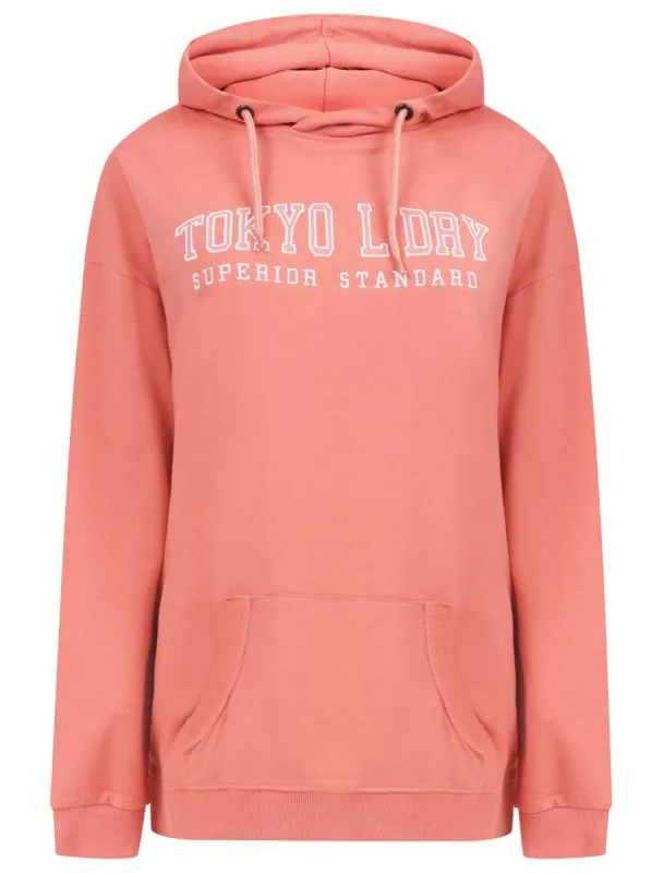 Arta Loopback Fleece Pullover Hoodie in Mauveglow - Tokyo Laundry sold by Tokyo Laundry