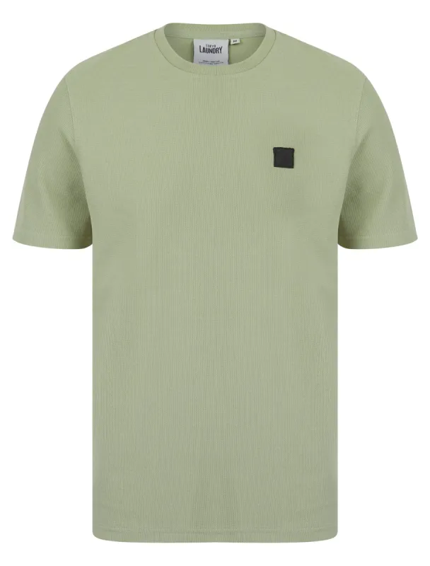Tarot Cotton Blend Jersey Crew Neck T-Shirt in Seagrass - Tokyo Laundry sold by Tokyo Laundry