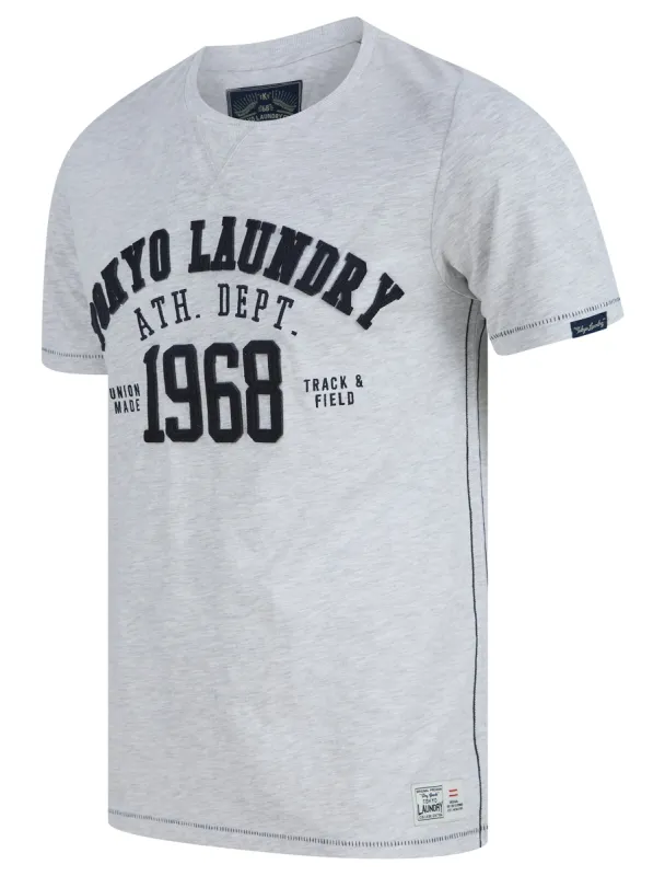 Larkers Motif Cotton Jersey T-Shirt in Ice Grey Marl - Tokyo Laundry sold by Tokyo Laundry