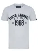 Larkers Motif Cotton Jersey T-Shirt in Ice Grey Marl - Tokyo Laundry sold by Tokyo Laundry