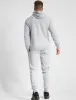 Palace Matching 2pc Hoody & Jogger Brushback Fleece Co-rd Set in Light Grey Marl - Tokyo Laundry sold by Tokyo Laundry