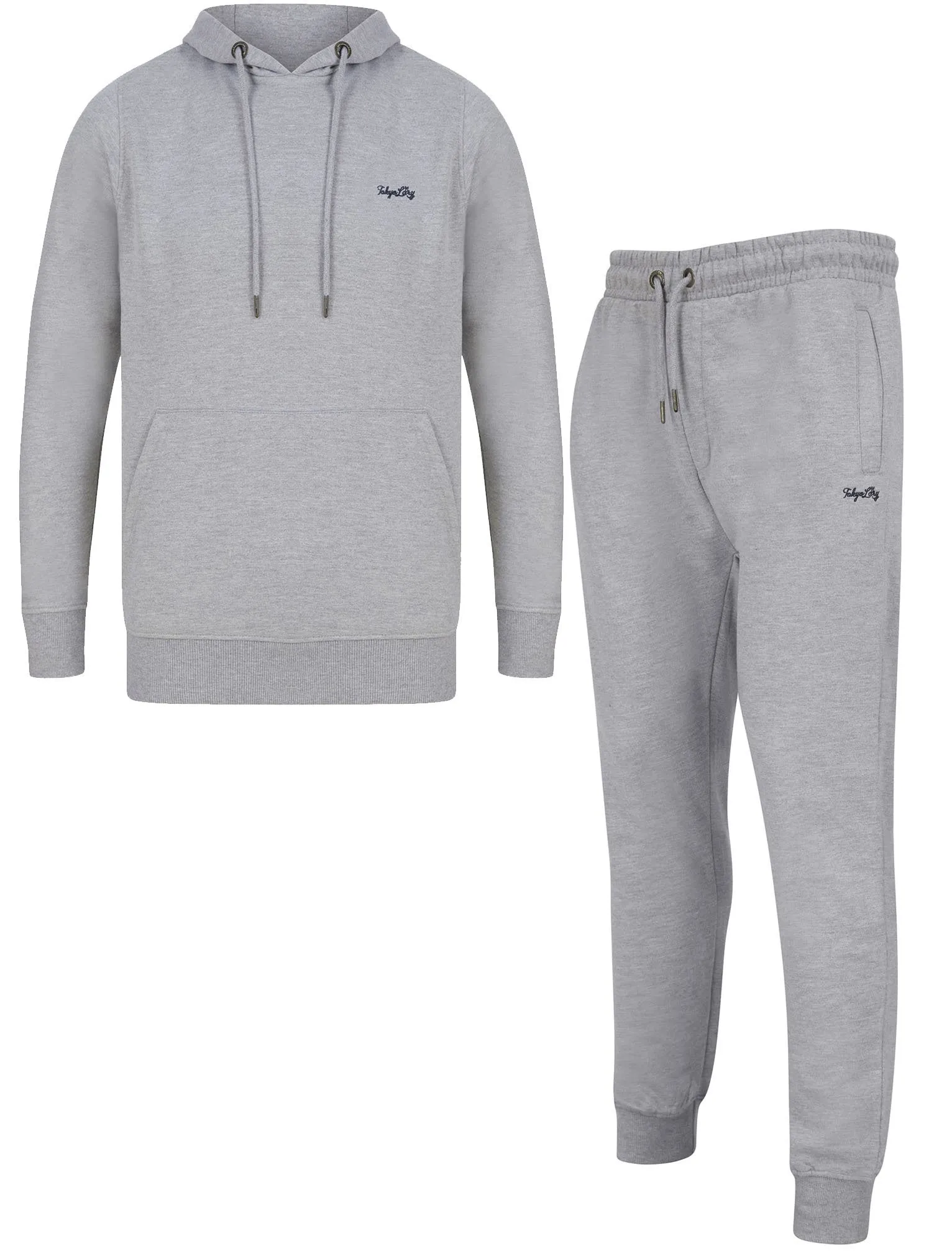 Palace Matching 2pc Hoody & Jogger Brushback Fleece Co-rd Set in Light Grey Marl - Tokyo Laundry sold by Tokyo Laundry product image thumbnail 5