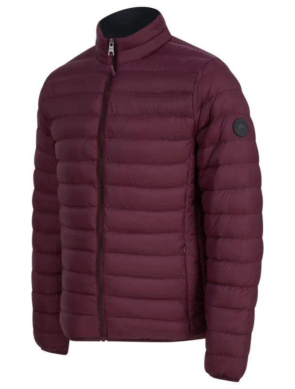 Ica Funnel Neck Quilted Puffer Jacket with Fleece Lined Collar in Tawny Port - Tokyo Laundry sold by Tokyo Laundry