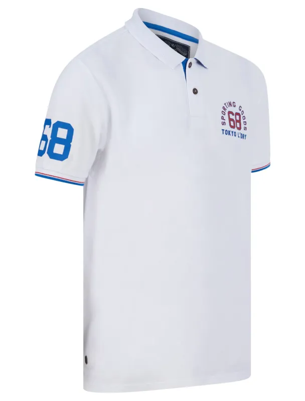 Sporting Goods Cotton Pique Polo Shirt in Optic White - Tokyo Laundry sold by Tokyo Laundry