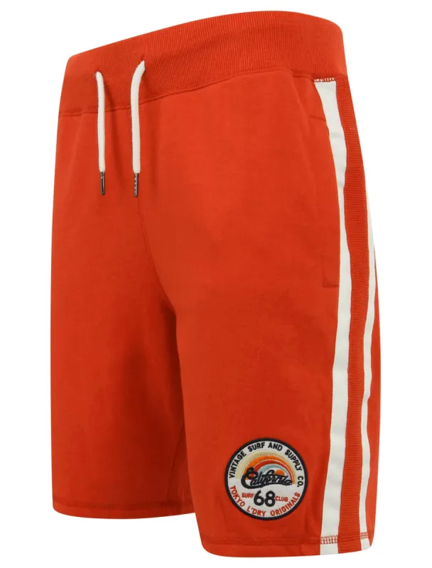 Cali Beach Applique Jogger Shorts in High Risk Red - Tokyo Laundry sold by Tokyo Laundry