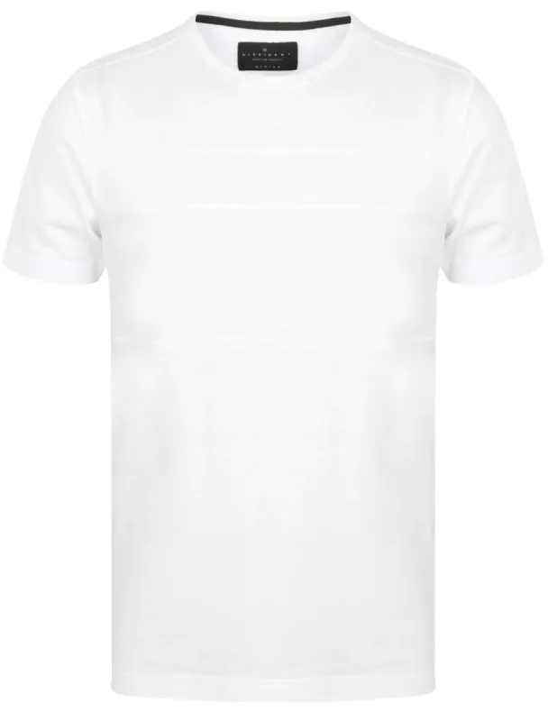 Lecky Cotton Pique Crew Neck T-Shirt In Optic White - Dissident sold by Tokyo Laundry