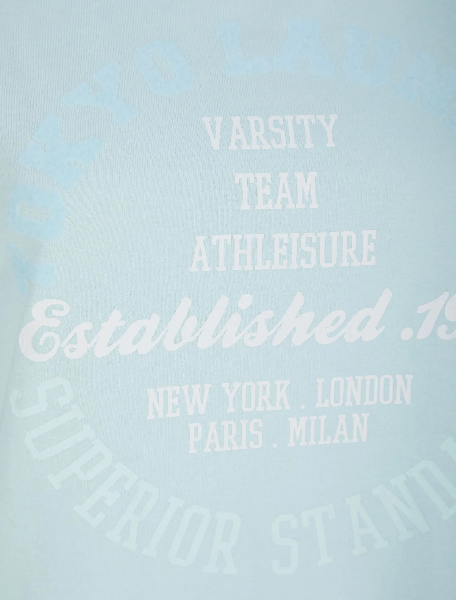 Cora Flocked Motif Cotton Jersey T-Shirt in Sky Blue - Tokyo Laundry sold by Tokyo Laundry product image thumbnail 3