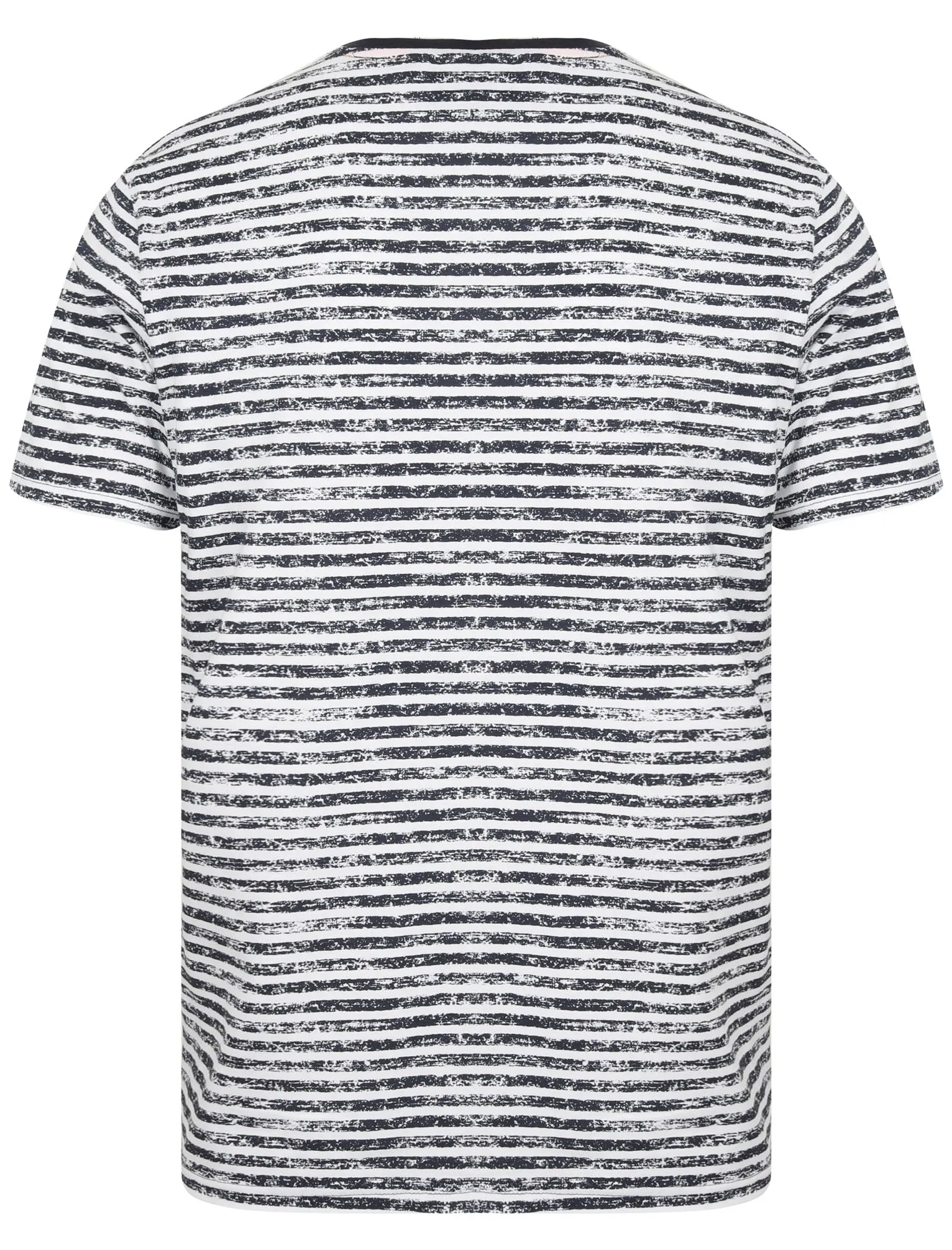 Ashwood Distressed Striped Cotton Jersey T-Shirt with Chest Pocket in Iris Navy / Optic White - South Shore sold by Tokyo Laundry product image thumbnail 2