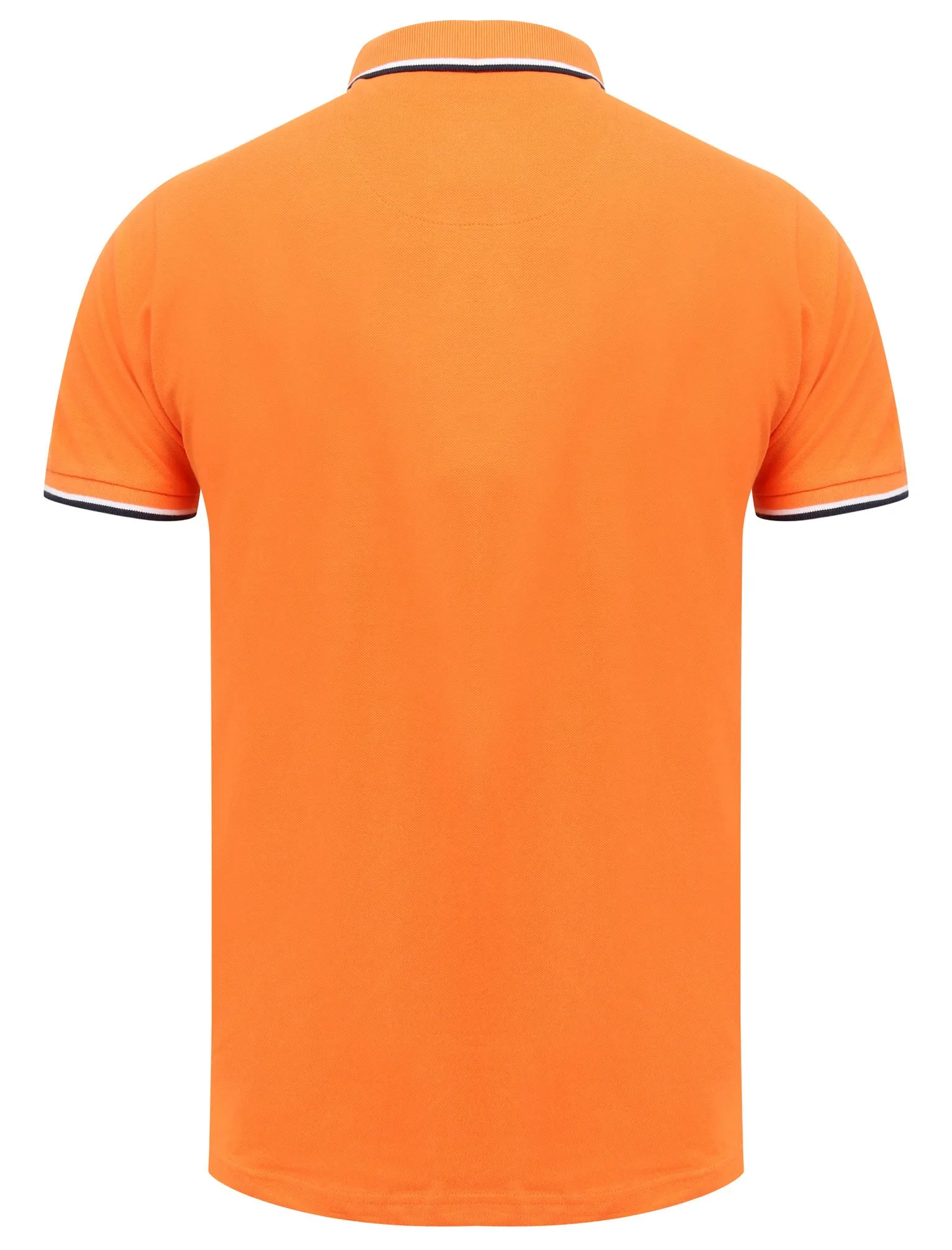 Rocky Bay Classic Cotton Pique Polo Shirt with Tipping In Orange - South Shore sold by Tokyo Laundry product image thumbnail 2