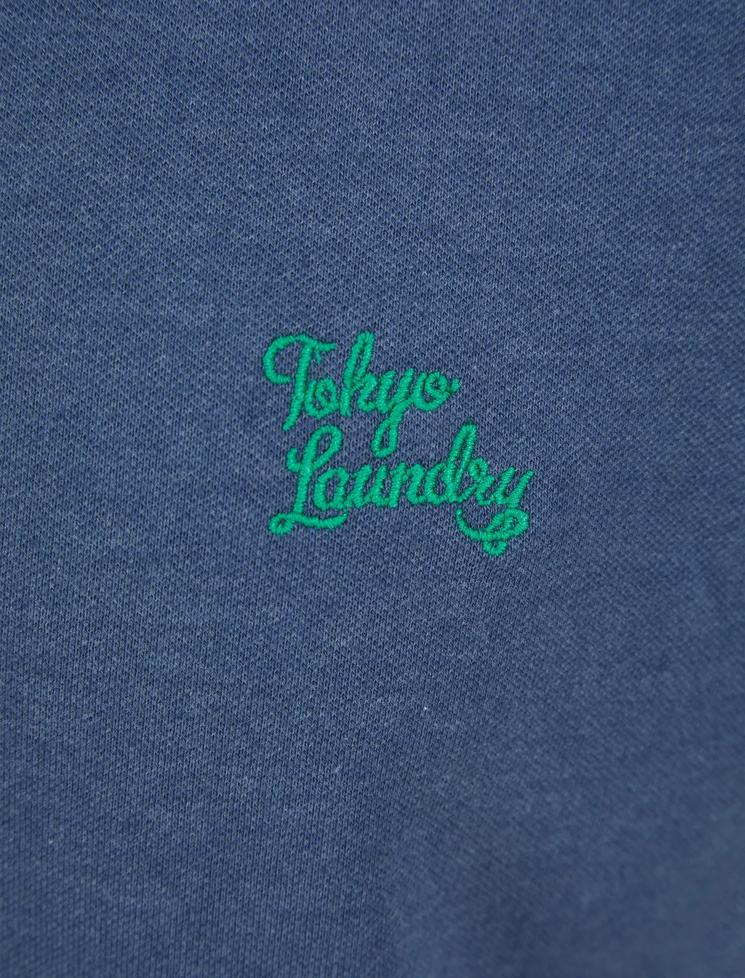 Marahau 3 Signature Cotton Pique Polo Shirt in Vintage Indigo Marl - Tokyo Laundry sold by Tokyo Laundry product image thumbnail 3
