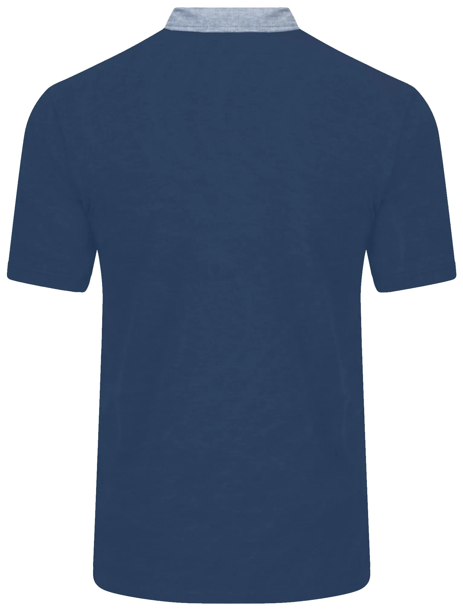 Dunstable 2 Pique Polo Shirt with Chambray Collar in Bijou Blue - Kensington Eastside sold by Tokyo Laundry product image thumbnail 2