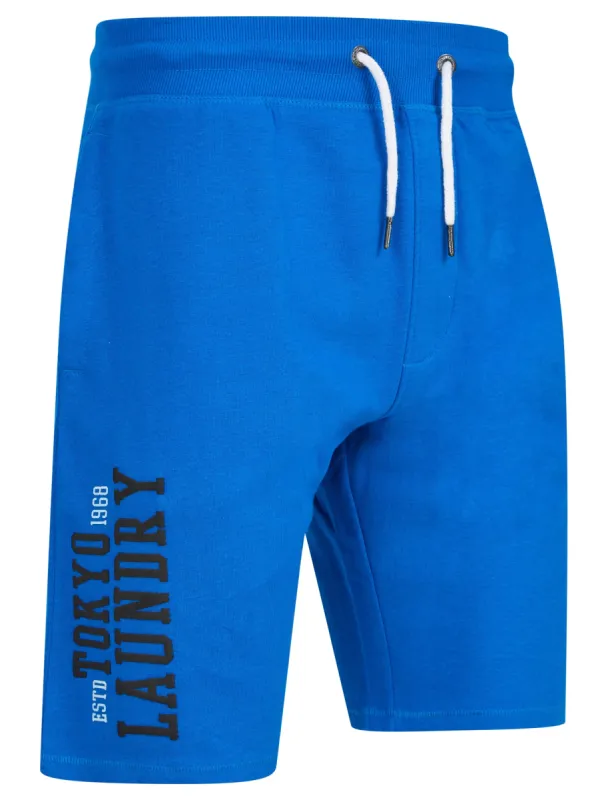 Siding Multi-Pocket Brushback Fleece Jogger Shorts in Jet Blue - Tokyo Laundry sold by Tokyo Laundry